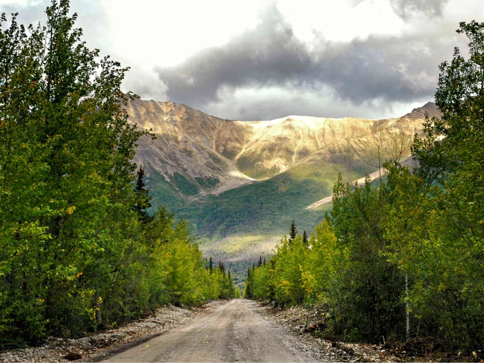 Rural Road In Mccarthy Alaska